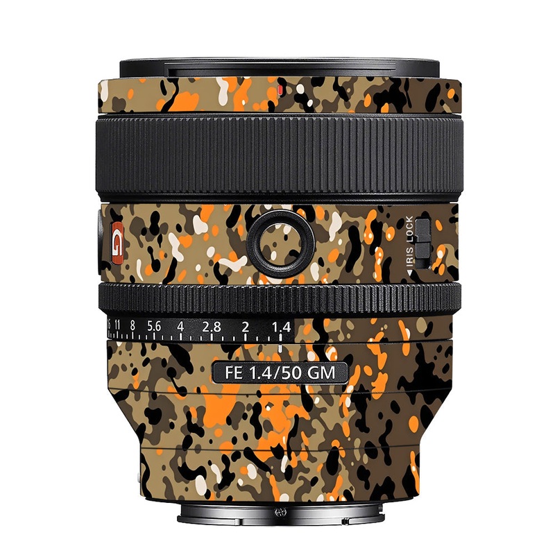 Orange Brown Spot  Sony 50mm 1.4 Camera Lens Skin