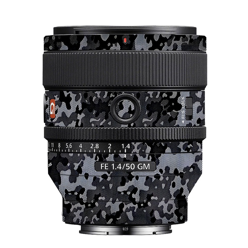 Stealth Grey Camo Sony 50mm 1.4 Camera Lens Skin