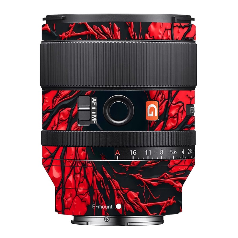 Venom Red Sony 35mm 1.4 Camera Lens Skin