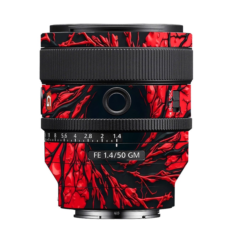 Venom Red Sony 50mm 1.4 Camera Lens Skin