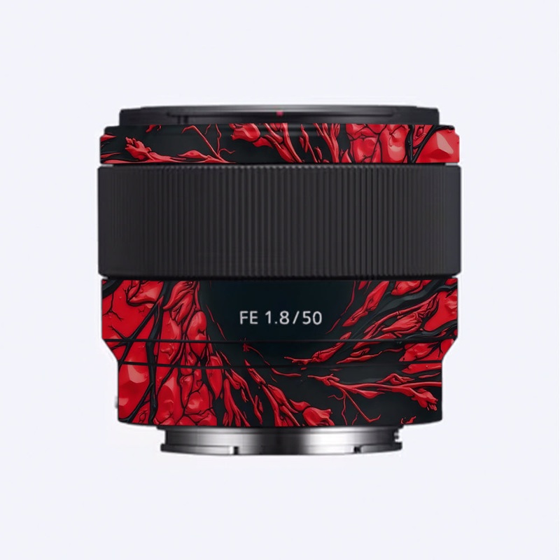 Venom Red Sony 50mm 1.8 Camera Lens Skin