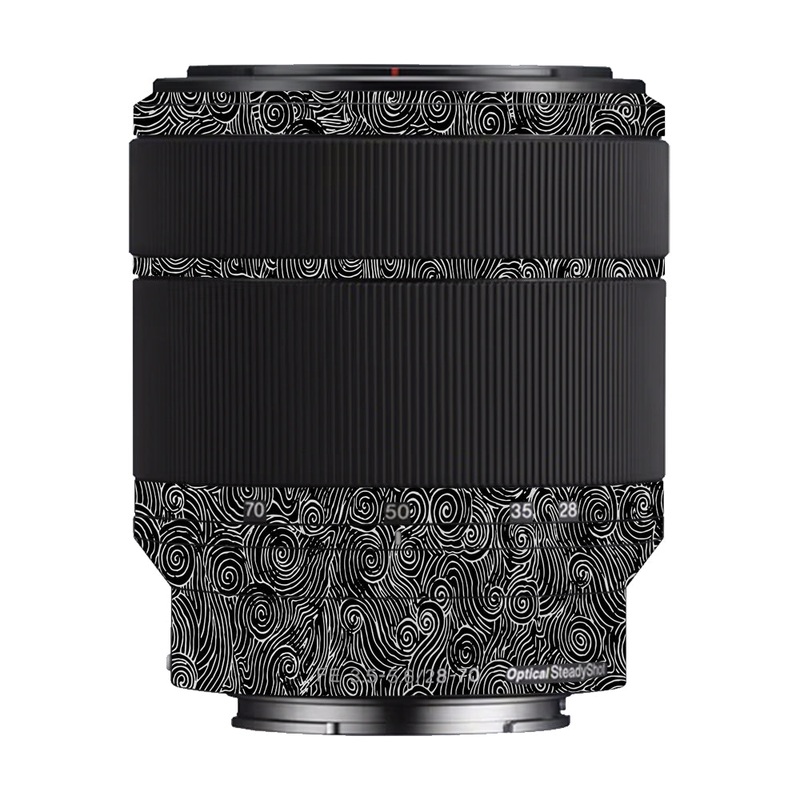White Spirals Sony 28-70mm Camera Lens Skin