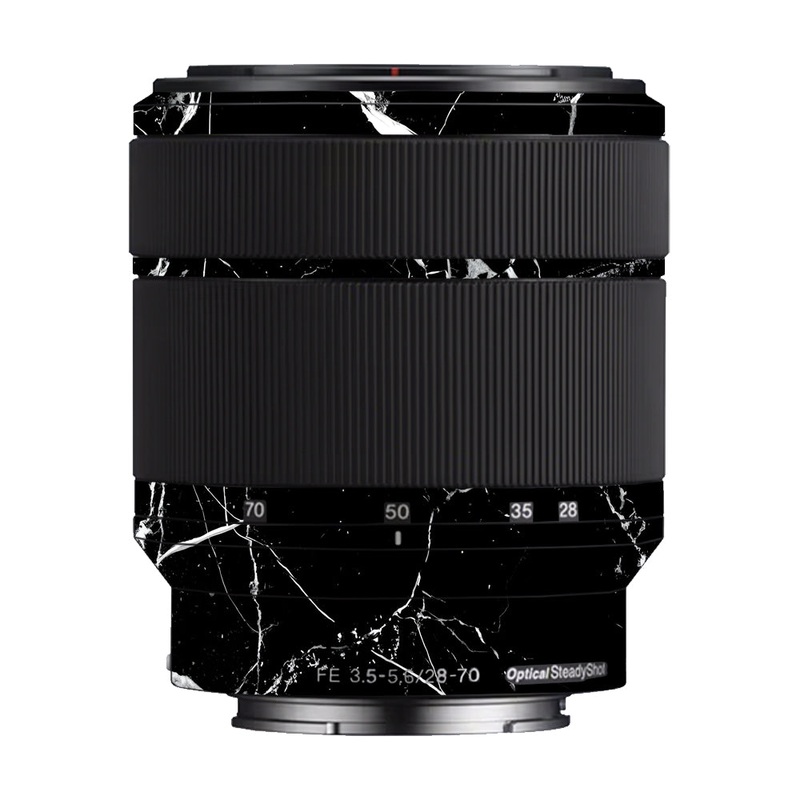 White Veins on Black Sony 28-70mm Camera Lens Skin