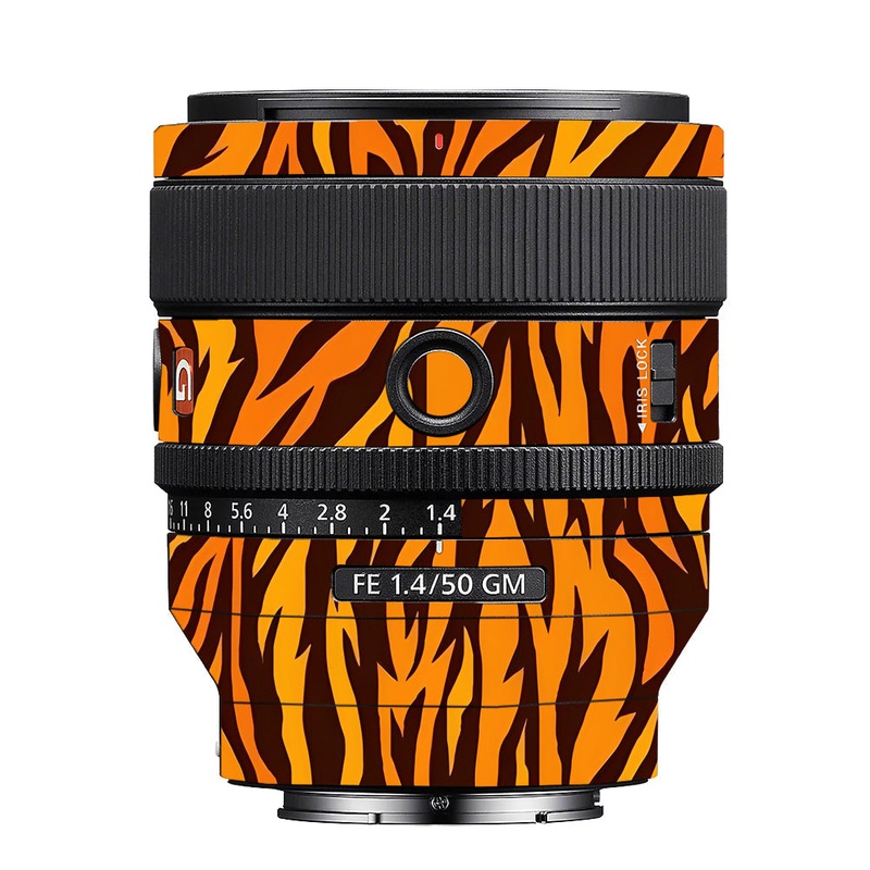 Wild Tiger Stripes Sony 50mm 1.4 Camera Lens Skin