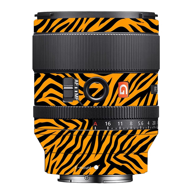 Zebra Gold Pattern Sony 35mm 1.4 Camera Lens Skin