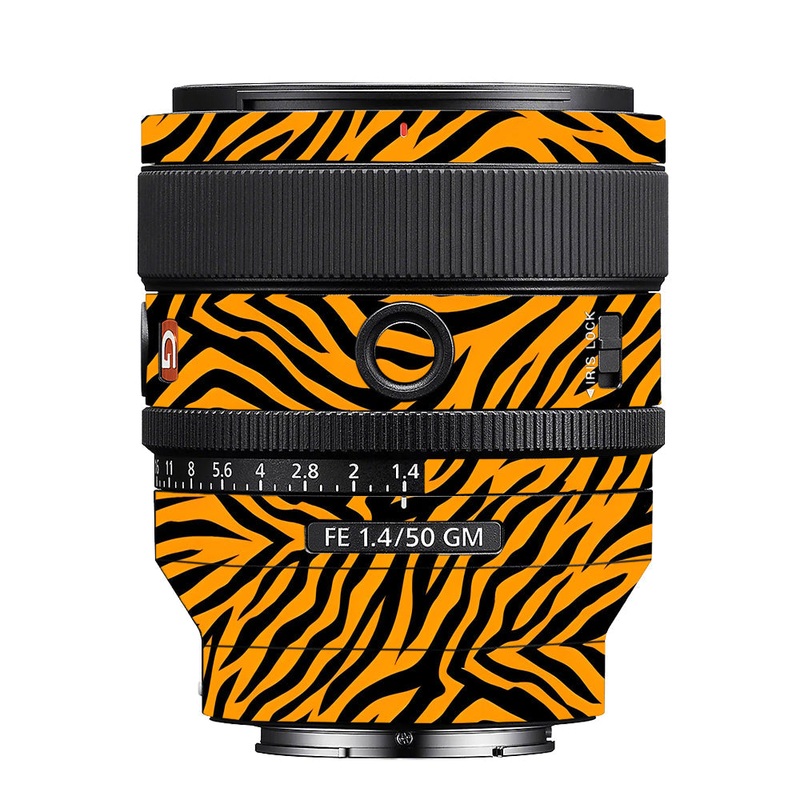 Zebra Gold Pattern Sony 50mm 1.4 Camera Lens Skin