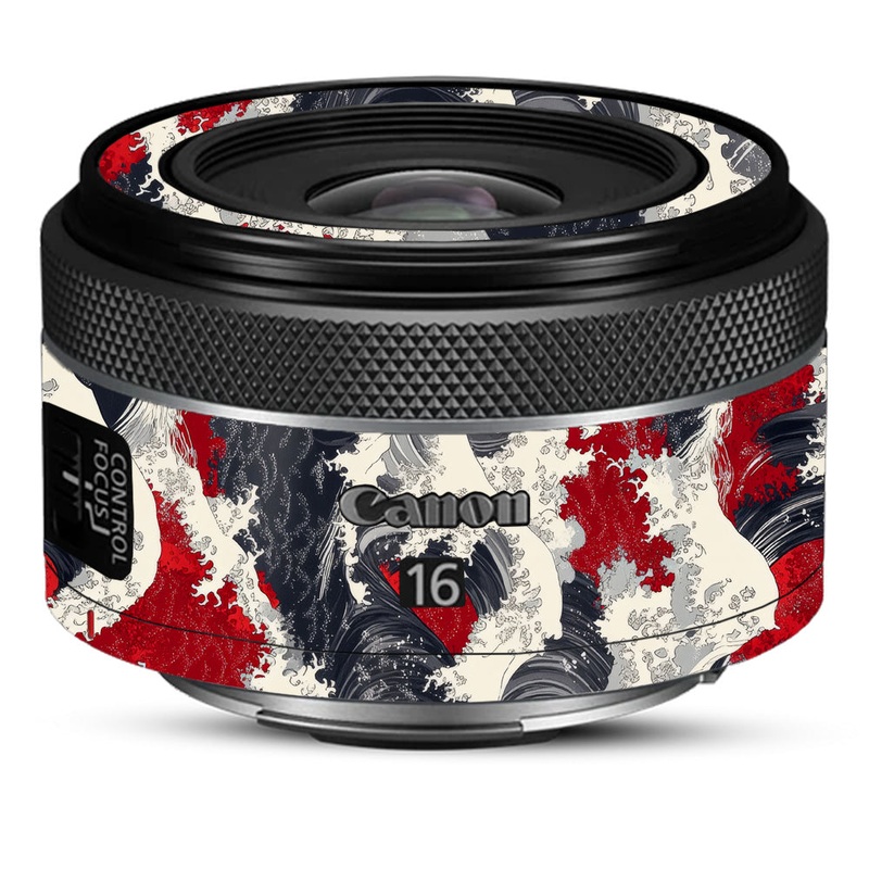 Abstract Waves Canon 16mm Camera Lens Skin