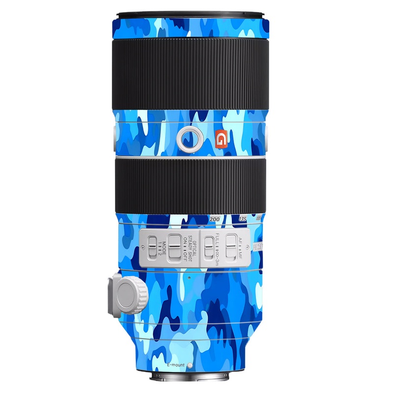 Arctic Blue Camo Pattern Sony 70-200mm Camera Lens Skin