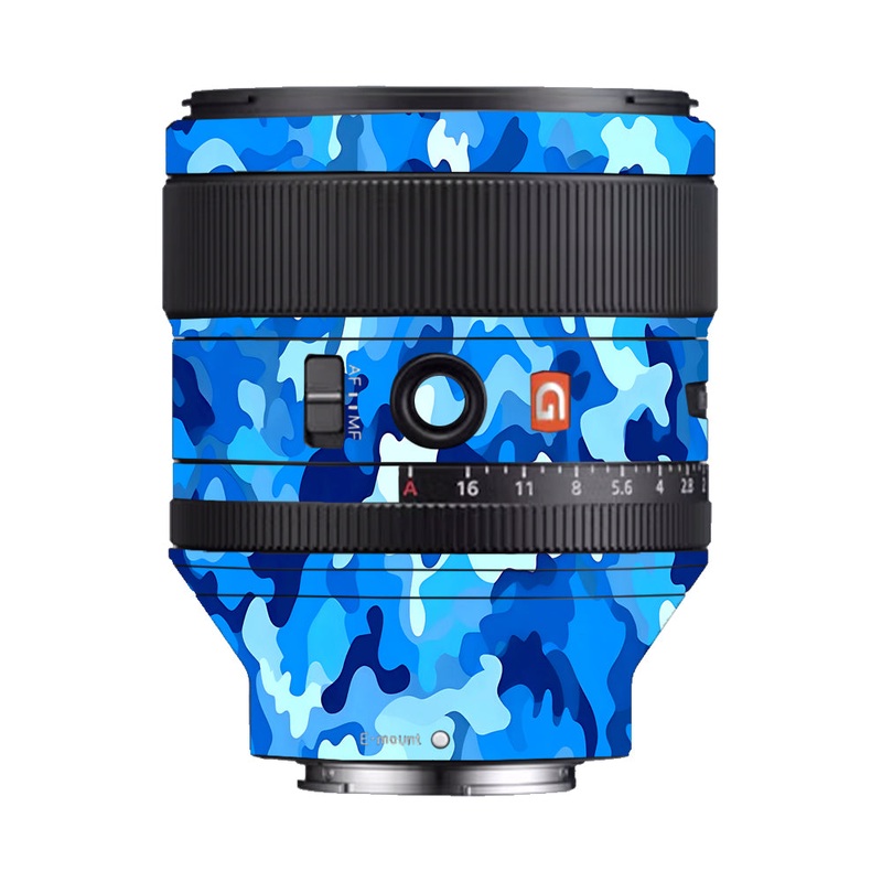 Arctic Blue Camo Pattern Sony 85mm 1.4 Camera Lens Skin