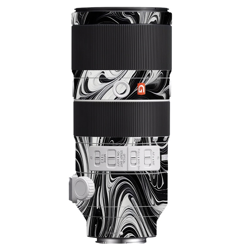 Black and White Marble Sony 70-200mm Camera Lens Skin