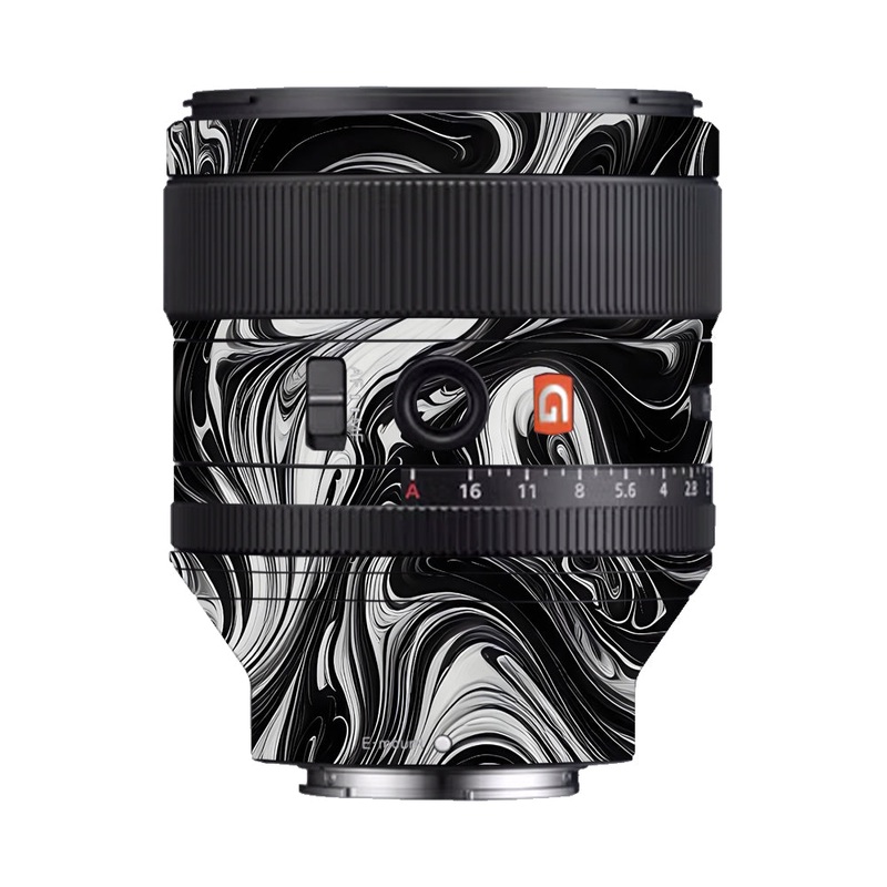 Black and White Marble Sony 85mm 1.4 Camera Lens Skin