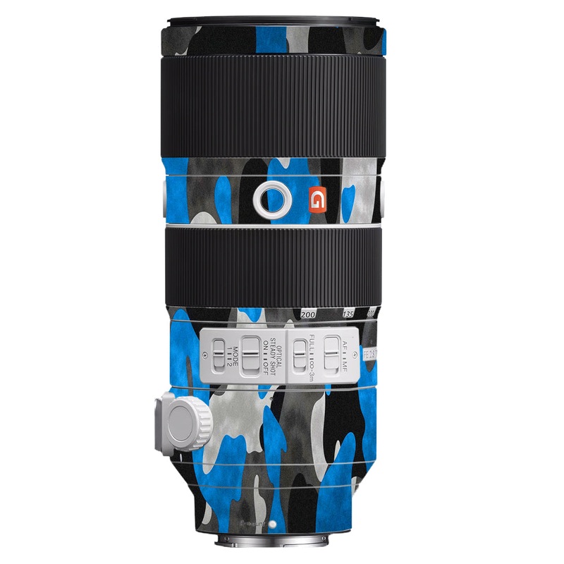Blue Grey Camo Sony 70-200mm Camera Lens Skin