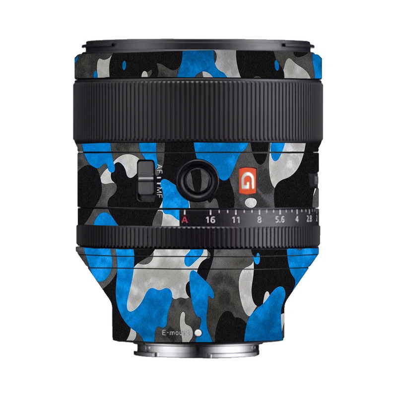 Blue Grey Camo Sony 85mm 1.4 Camera Lens Skin
