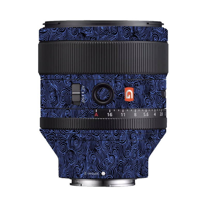 Blue Spirals Sony 85mm 1.4 Camera Lens Skin