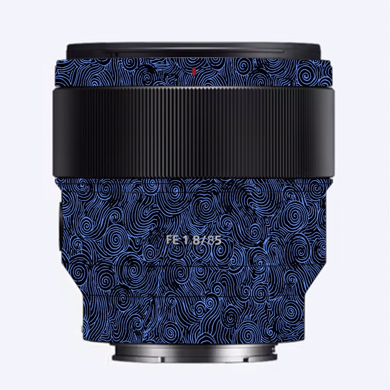 Blue Spirals Sony 85mm 1.8 Camera Lens Skin