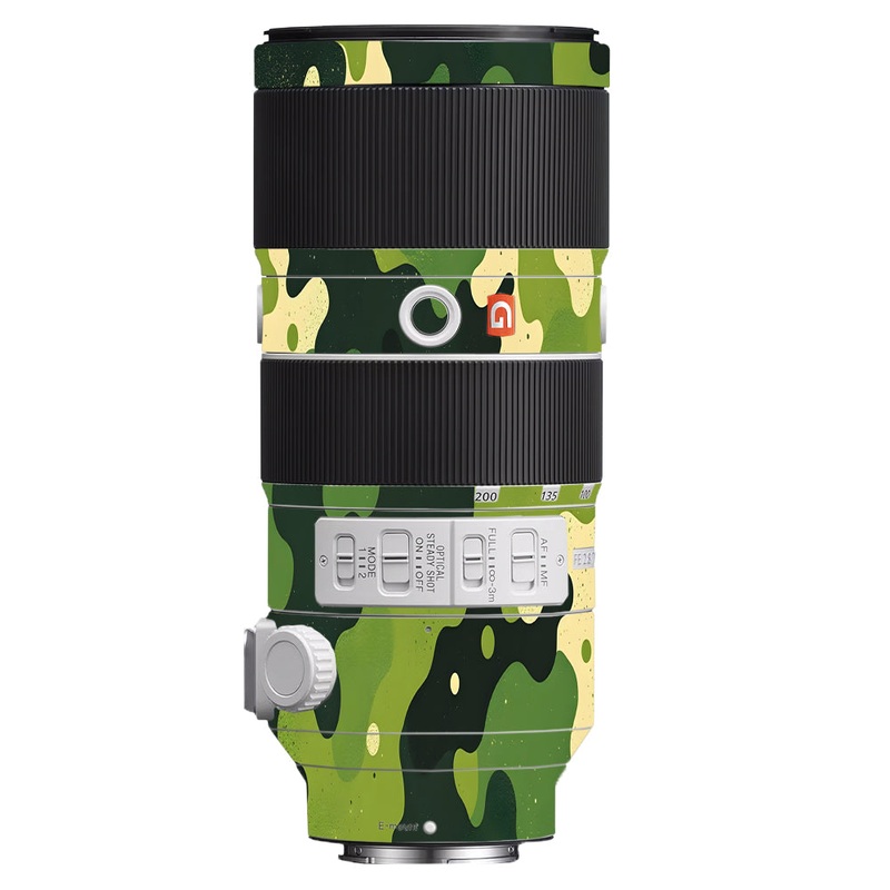 Camouflage Pattern Sony 70-200mm Camera Lens Skin