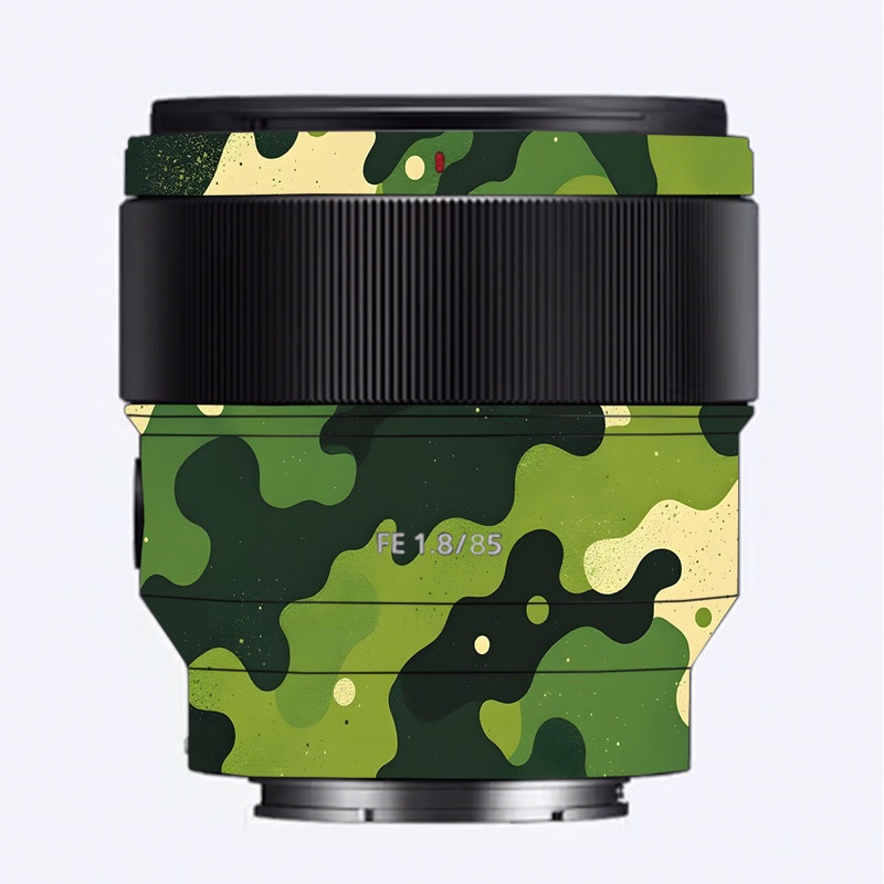 Camouflage Pattern Sony 85mm 1.8 Camera Lens Skin
