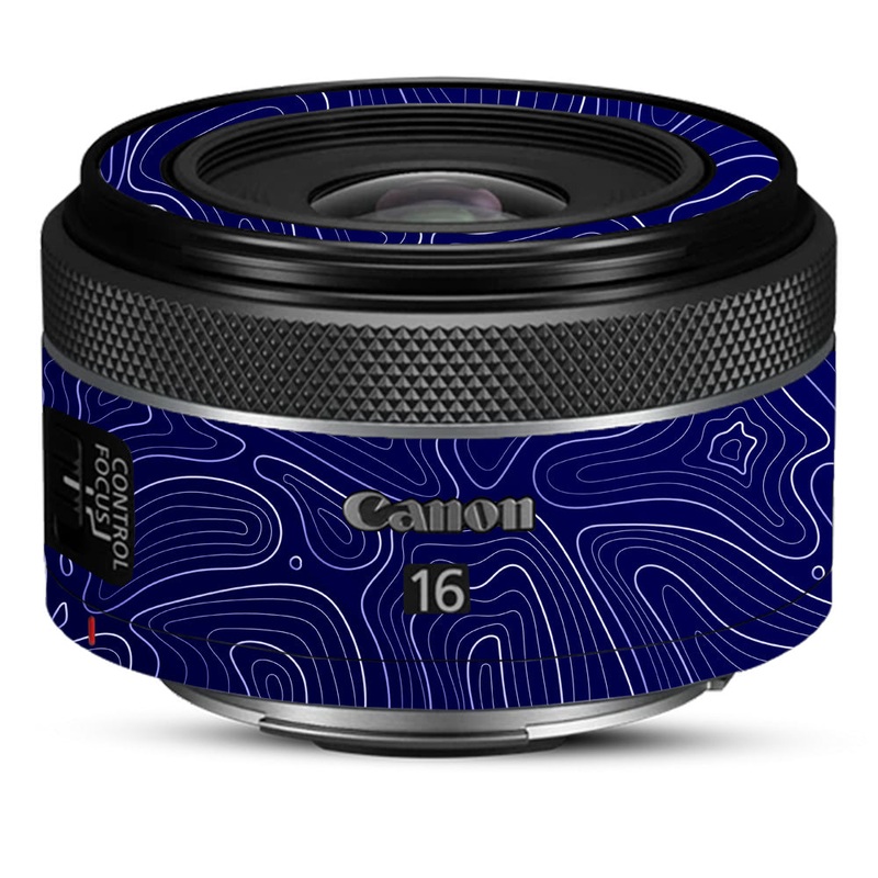 Deep Blue Contour Canon 16mm Camera Lens Skin