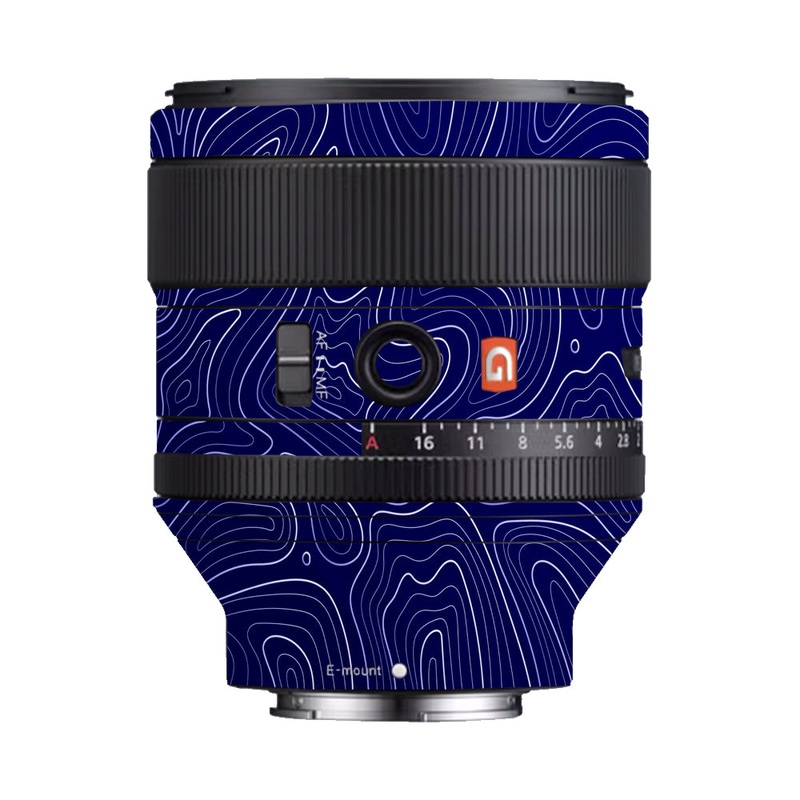 Deep Blue Contour Sony 85mm 1.4 Camera Lens Skin