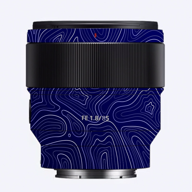 Deep Blue Contour Sony 85mm 1.8 Camera Lens Skin
