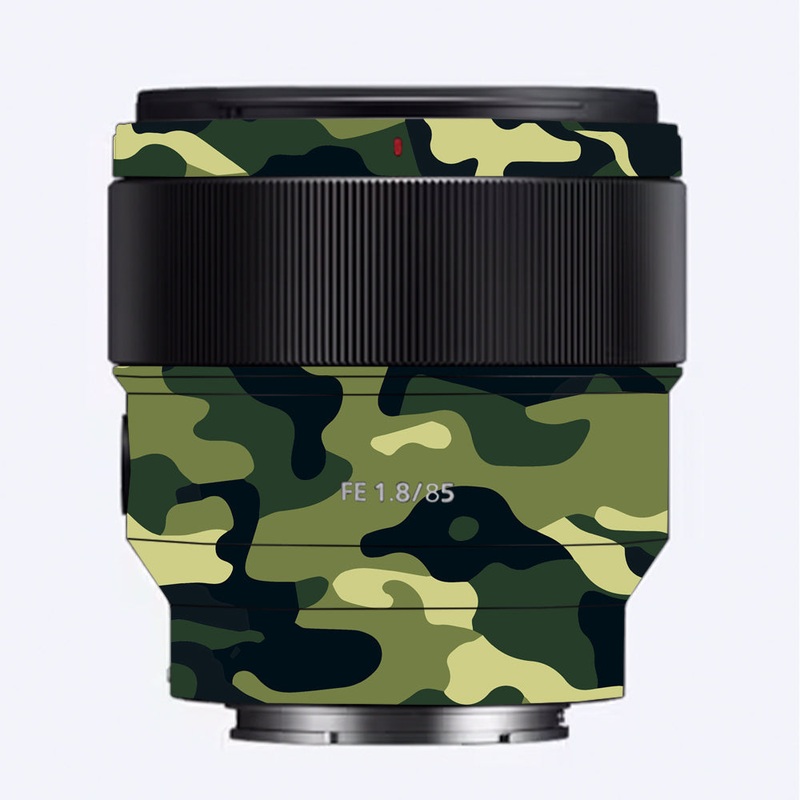 Forest Green Camo Sony 85mm 1.8 Camera Lens Skin