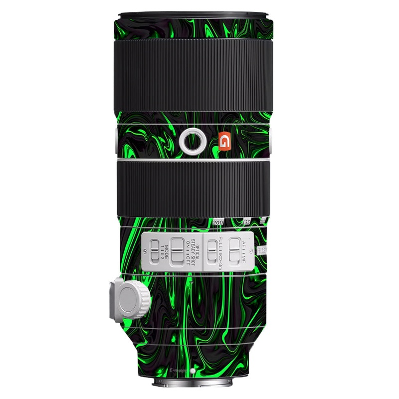 Green Liquid Pattern Sony 70-200mm Camera Lens Skin