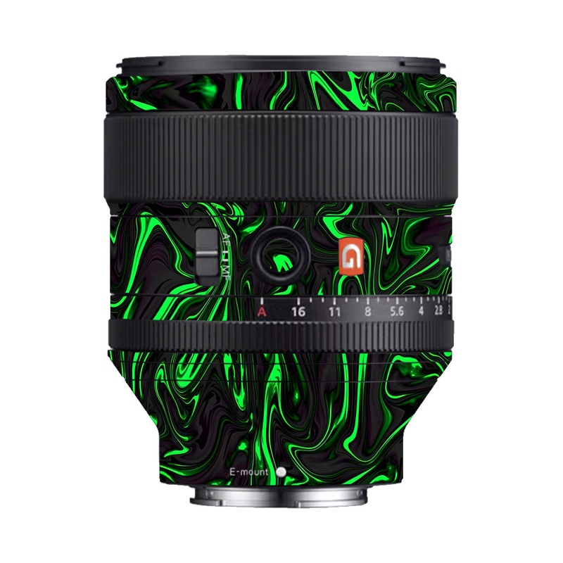 Green Liquid Pattern Sony 85mm 1.4 Camera Lens Skin