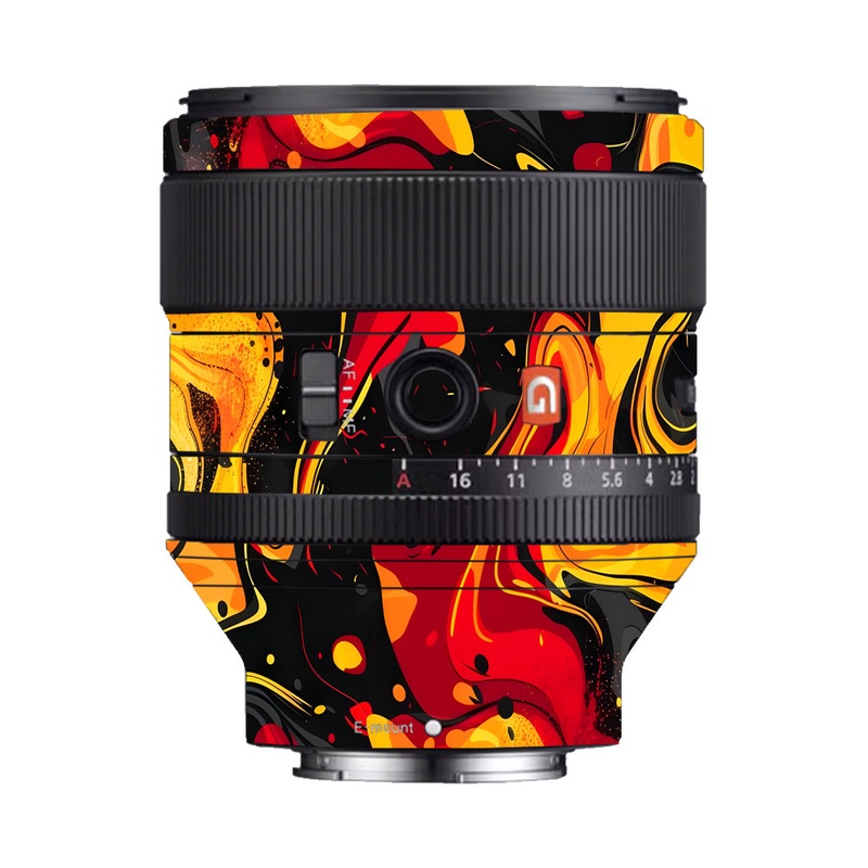 Lava Burst Sony 85mm 1.4 Camera Lens Skin