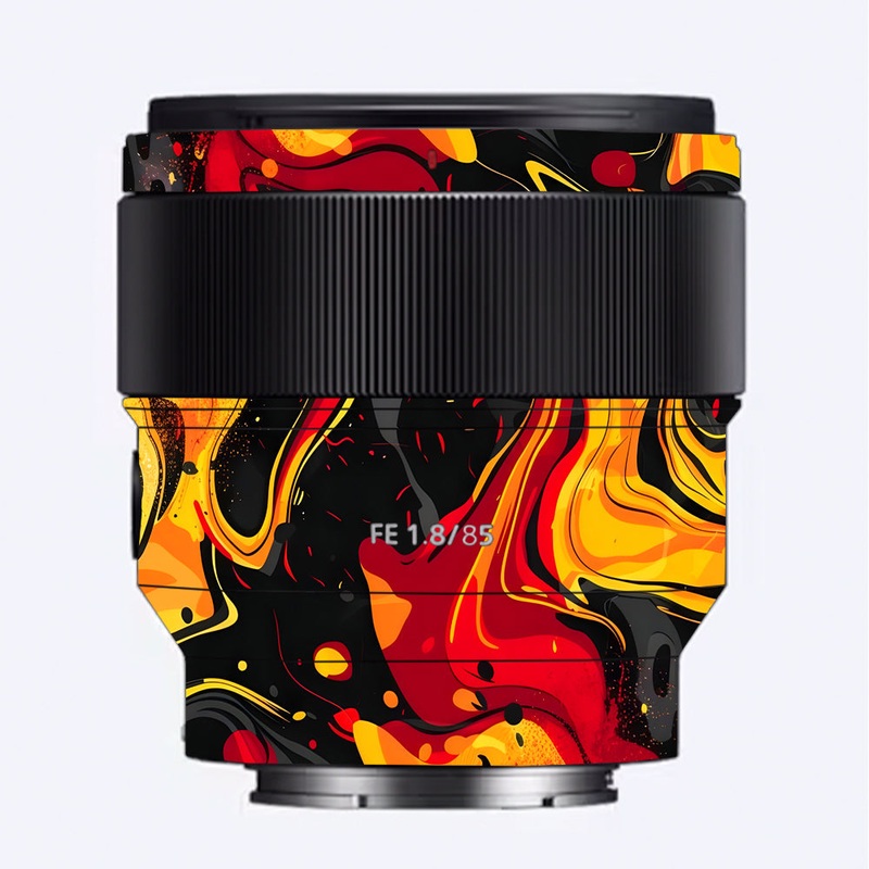 Lava Burst Sony 85mm 1.8 Camera Lens Skin