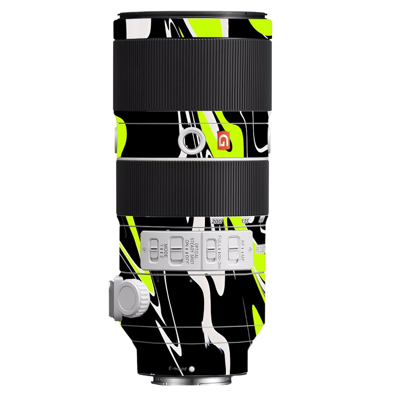Neon Green and Black Pattern Sony 70-200mm Camera Lens Skin