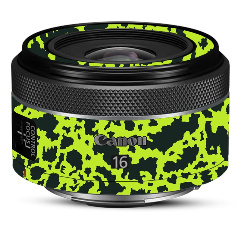 Neon Green Splatter Canon 16mm Camera Lens Skin