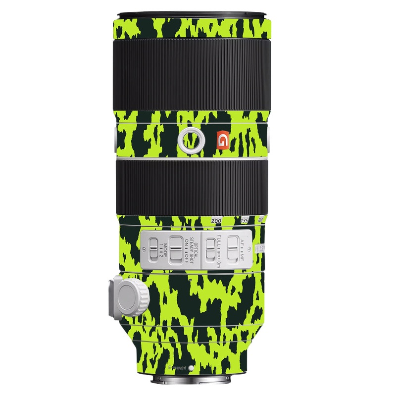 Neon Green Splatter Sony 70-200mm Camera Lens Skin