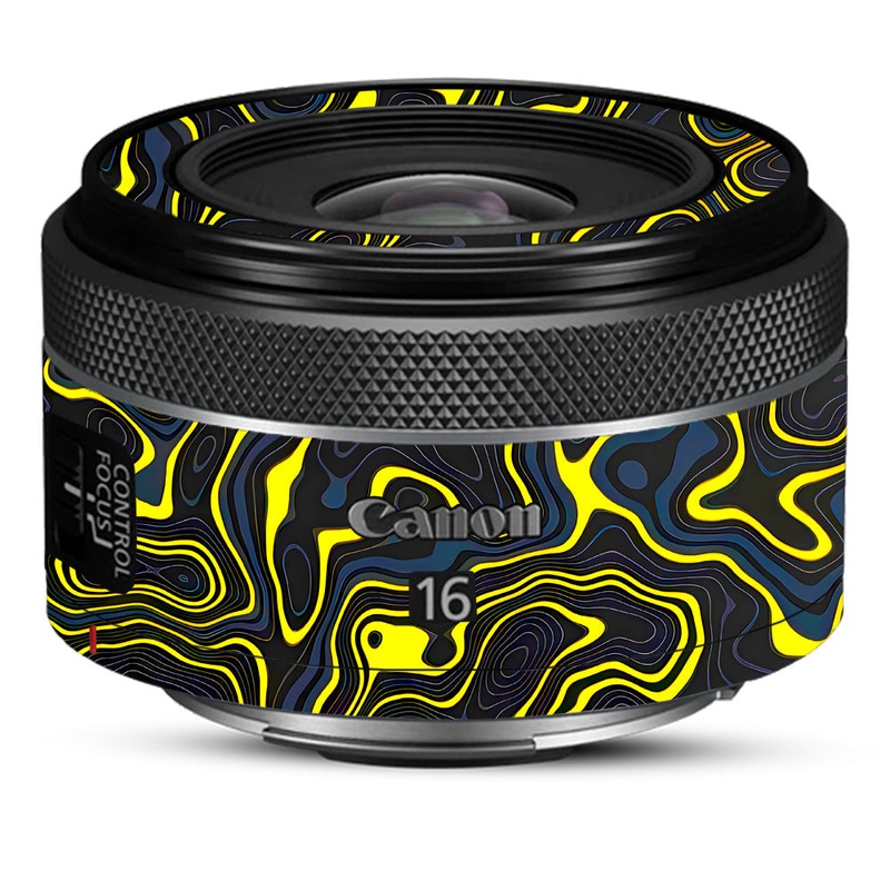 Neon Lava Contours Canon 16mm Camera Lens Skin