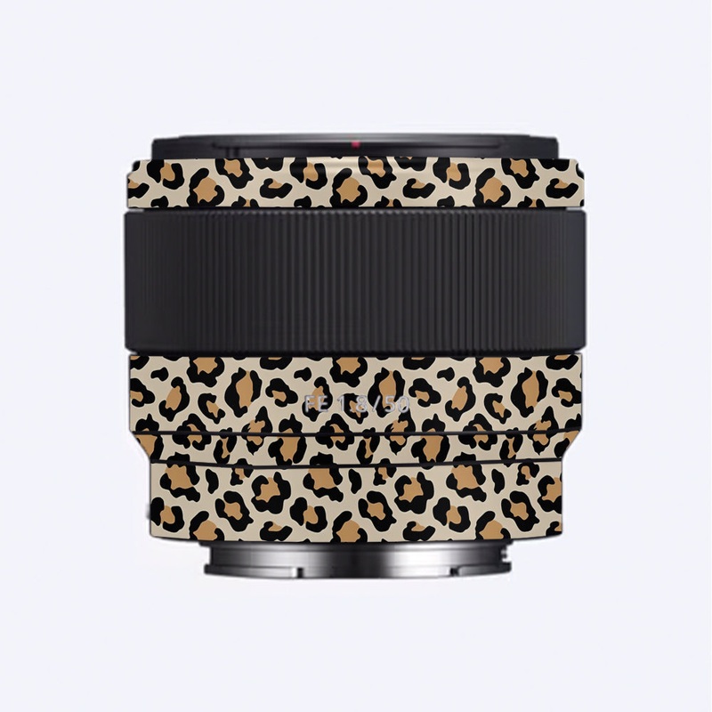 Sandy Leopard Spots Sony 50mm 1.8 Camera Lens Skin