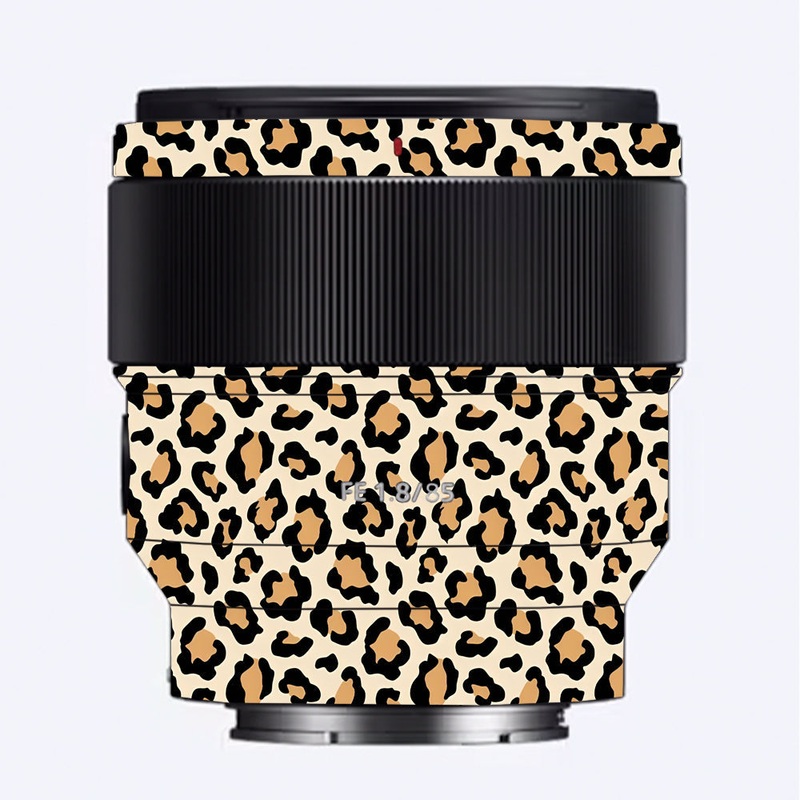 Sandy Leopard Spots Sony 85mm 1.8 Camera Lens Skin