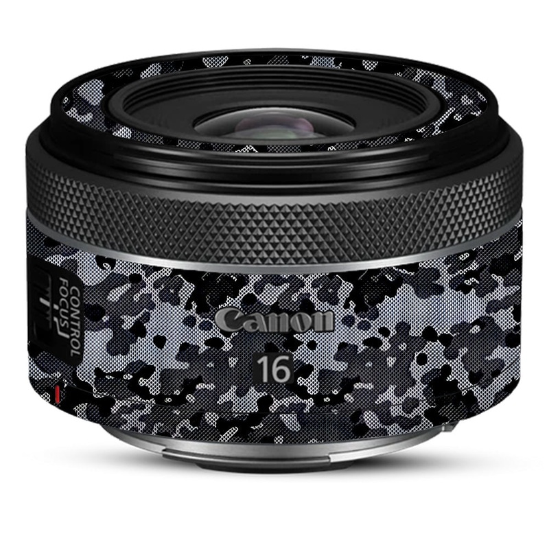 Stealth Grey Camo Canon 16mm Camera Lens Skin