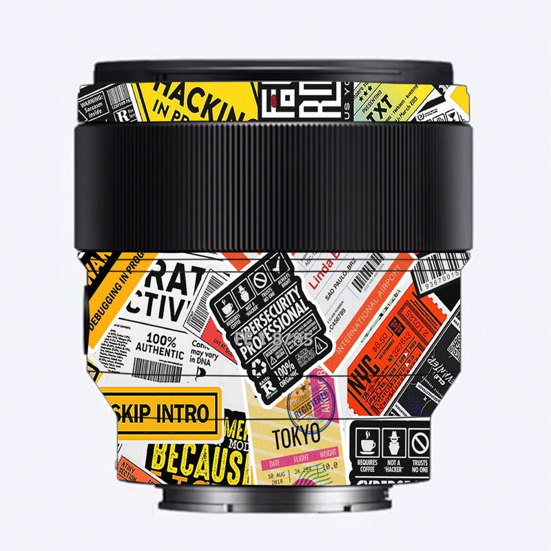 Tech Aesthetic Sticker Collage Sony 85mm 1.8 Camera Lens Skin