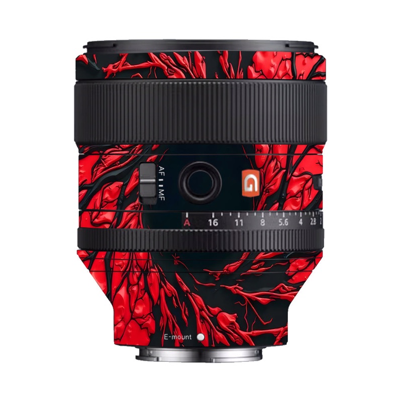 Venom Red Sony 85mm 1.4 Camera Lens Skin