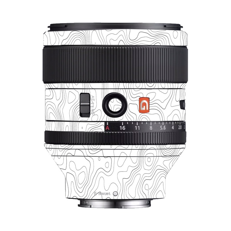 White Contour Design Sony 85mm 1.4 Camera Lens Skin