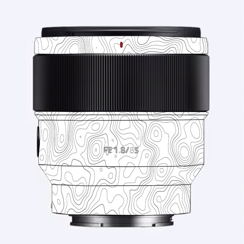 White Contour Design Sony 85mm 1.8 Camera Lens Skin