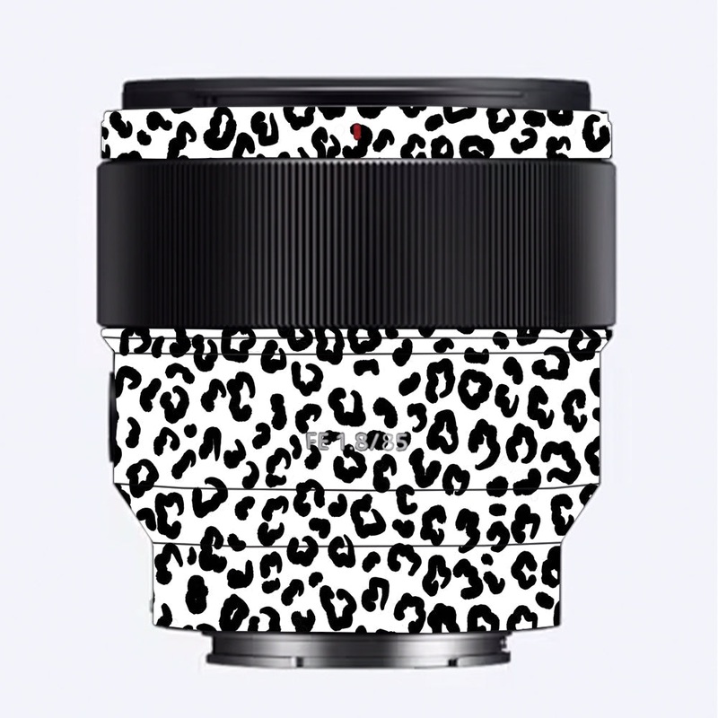 White Leopard Sony 85mm 1.8 Camera Lens Skin