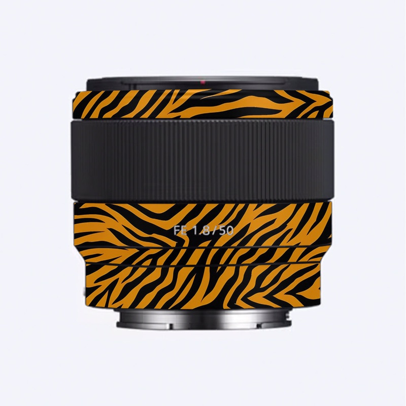 Zebra Gold Pattern Sony 50mm 1.8 Camera Lens Skin