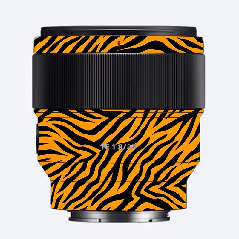 Zebra Gold Pattern Sony 85mm 1.8 Camera Lens Skin