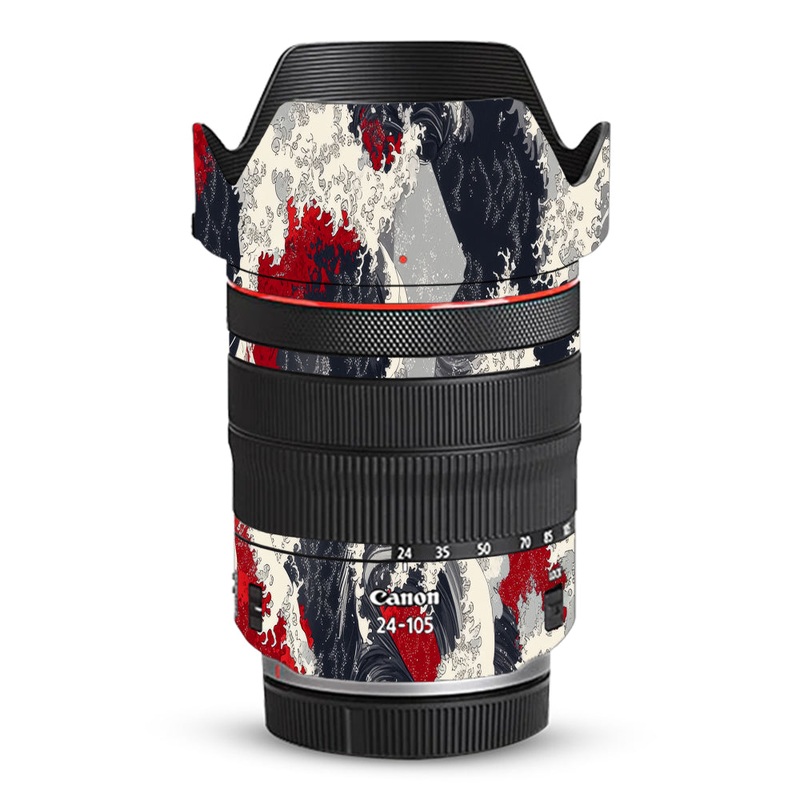 Abstract Waves Canon 24-105mm Camera Lens Skin