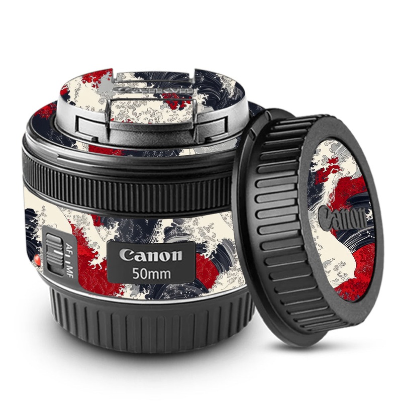 Abstract Waves Canon 50mm Camera Lens Skin