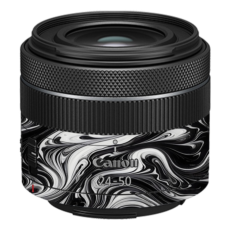 Black and White Marble Canon 24-50mm Camera Lens Skin
