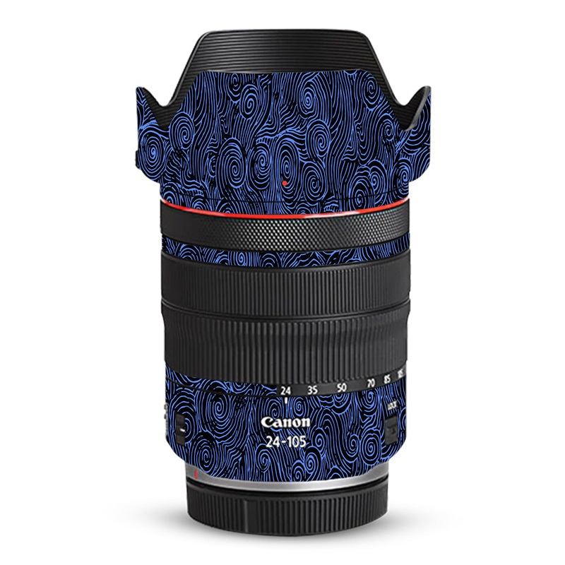 Blue Spirals Canon 24-105mm Camera Lens Skin