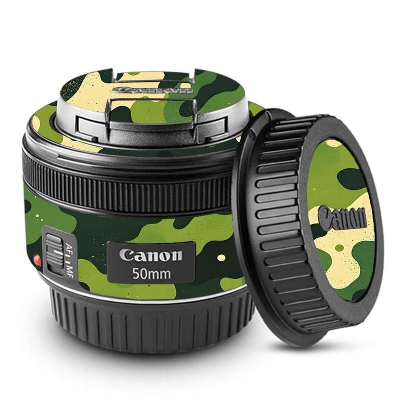 Camouflage Pattern Canon 50mm Camera Lens Skin