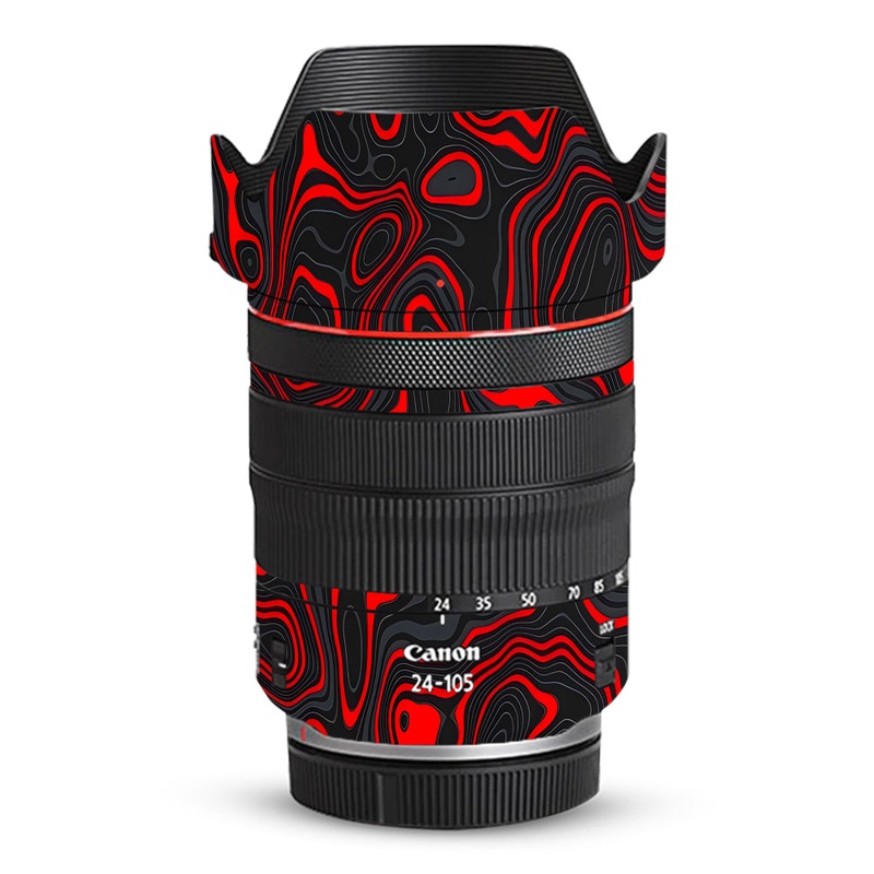 Crimson Waves Canon 24-105mm Camera Lens Skin