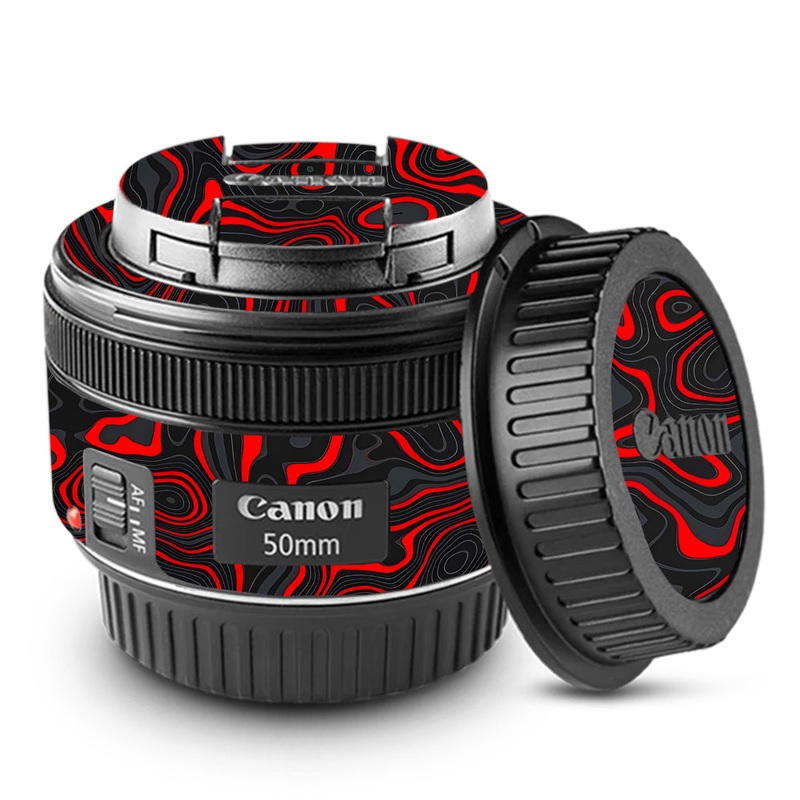 Crimson Waves Canon 50mm Camera Lens Skin